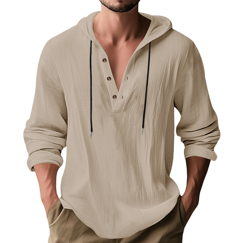 Hooded Casual Loose-fitting T-shirt Sweater For Men