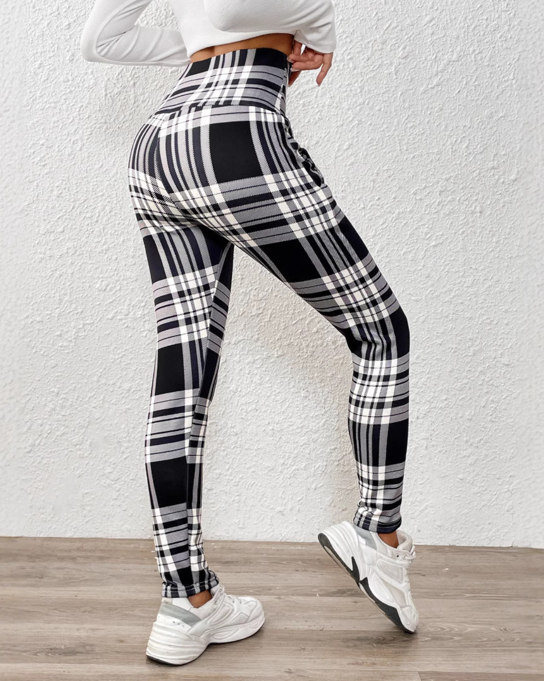 Extra Thick Lambswool Printed Leggings For Women Winter