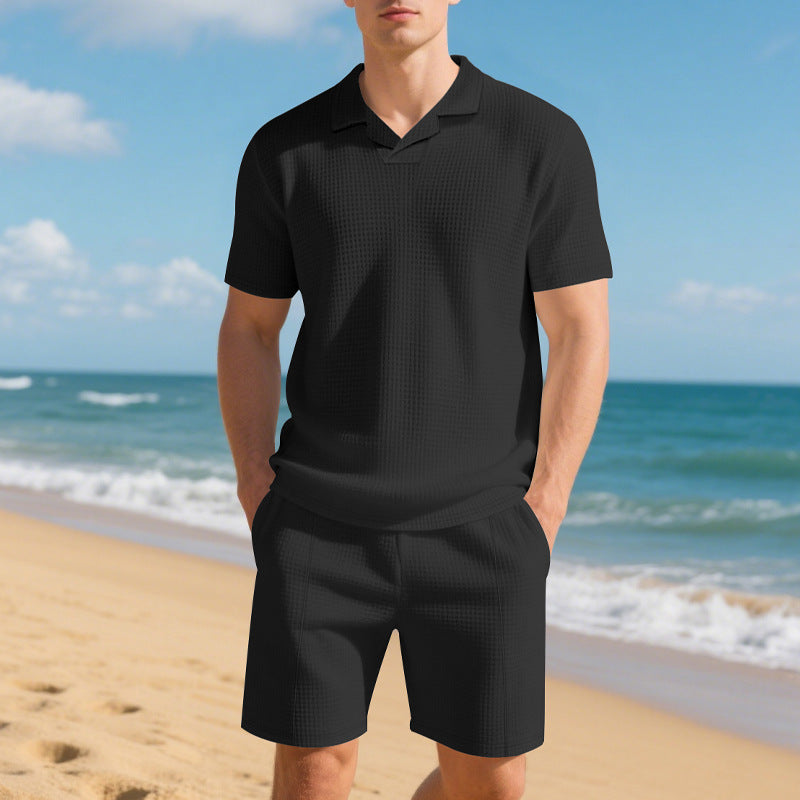 Loose Polo Shirt Casual Short-sleeved Shorts Suit