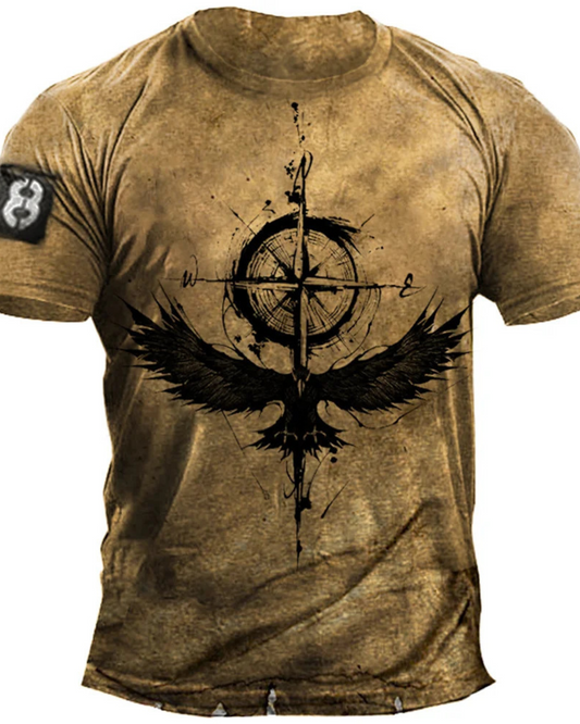 Men's Casual Loose Short Sleeves T-shirt Round Neck