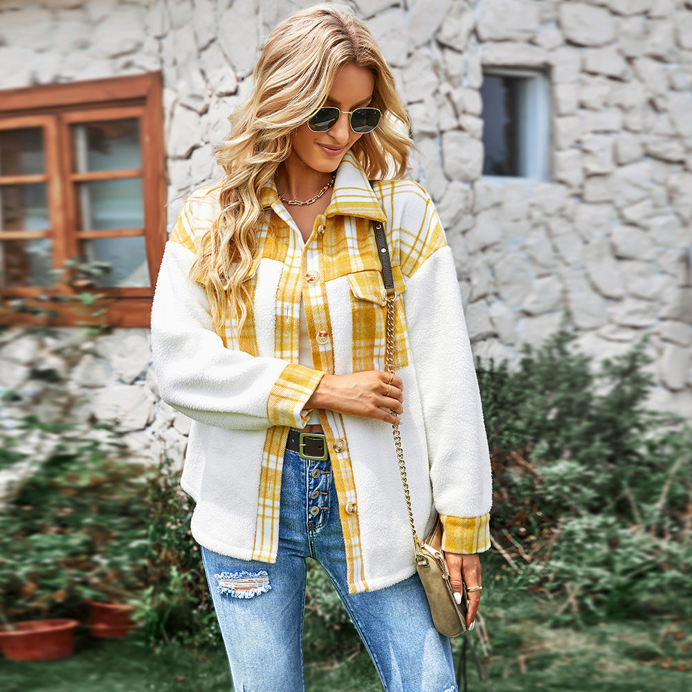 Women's Fashionable Casual Elegant Plaid Shirt