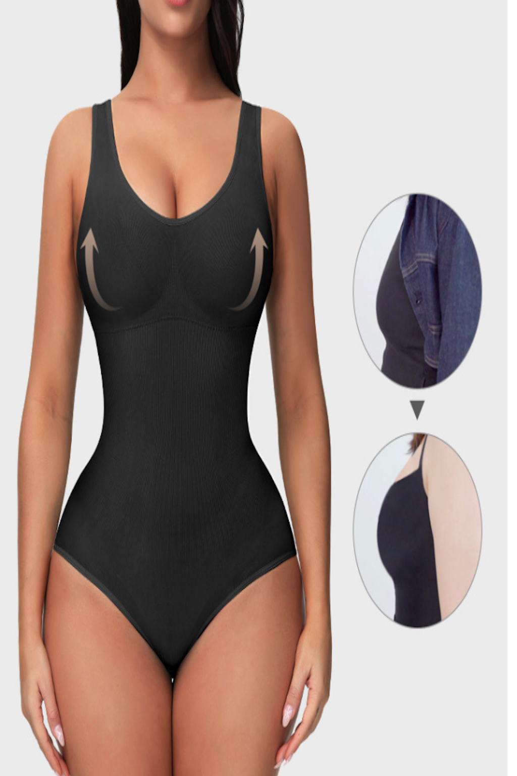 Plus Size Stretch Body Shaper Pants High Waist Lightweight Abdominal