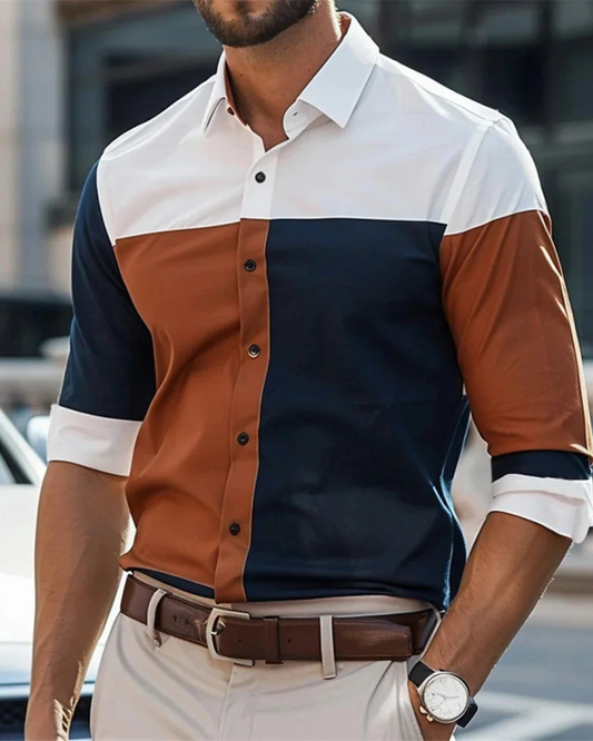 Fashion Personality Single Breasted All-matching Shirt Men