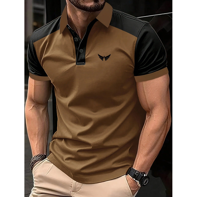 Men's 3D Printing Digital Printed Polo Shirt Short Sleeve