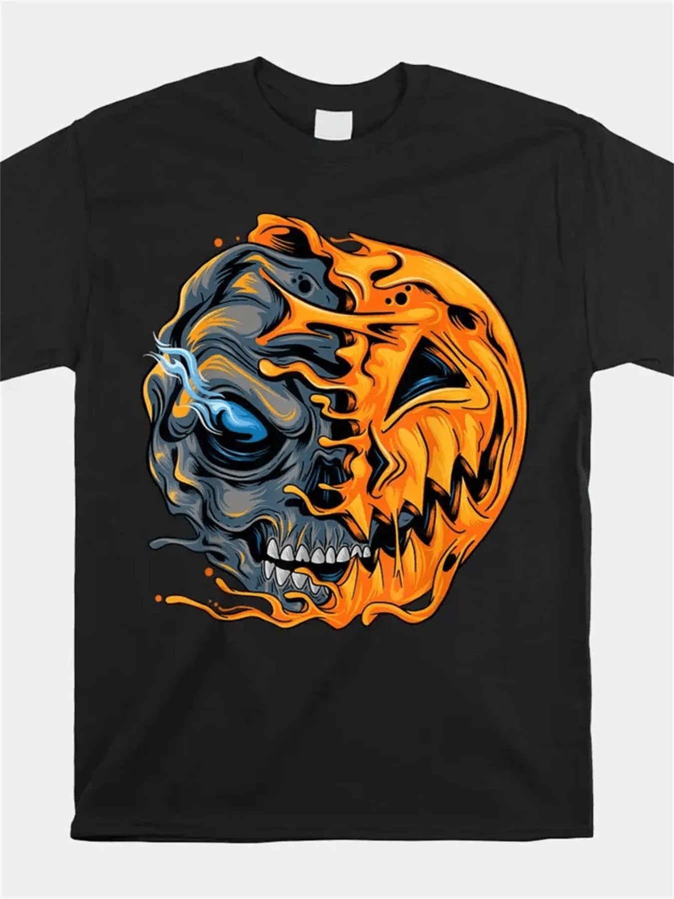 Unisex Patterned Printed T-shirt, Summer Casual Short Sleeved T-shirt