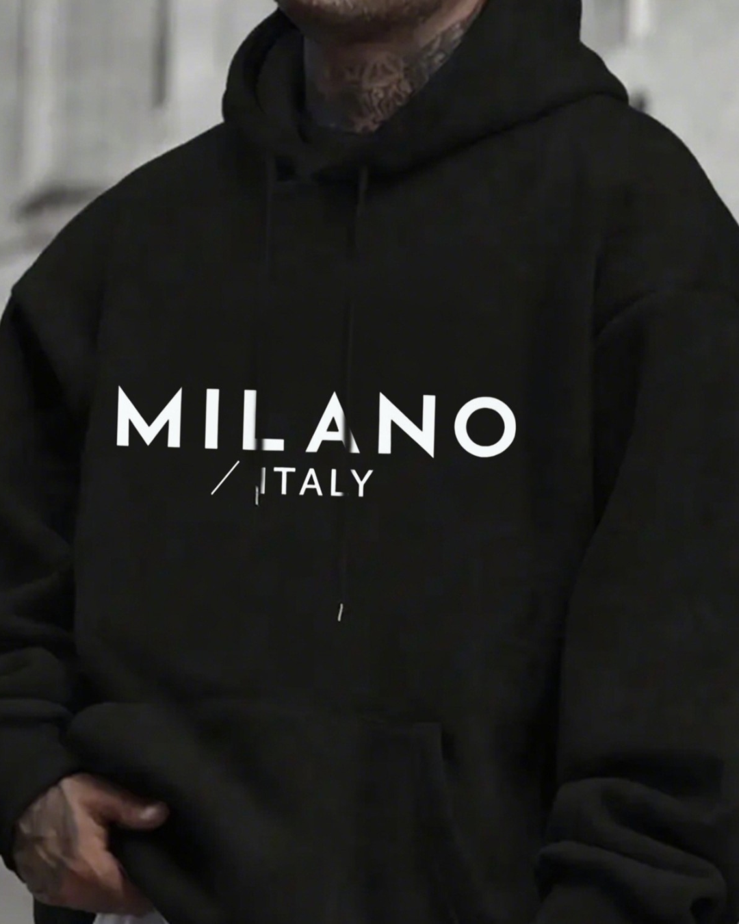 Single Hat Hoodie Made Of Fleece Fabric