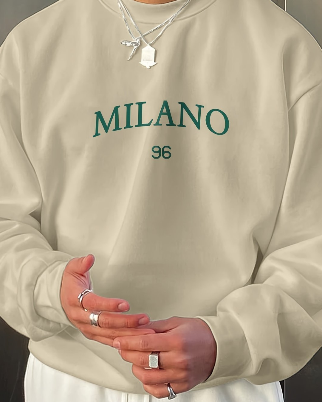 Men's Round-neck Sweater Casual Versatile Long Sleeves