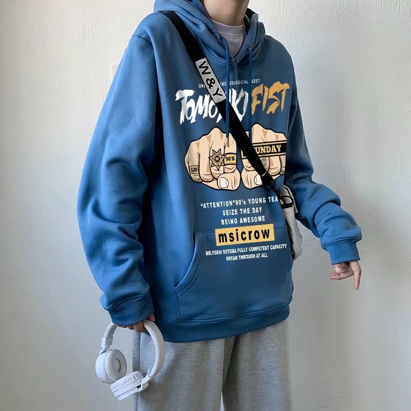 Polar fleece hooded sweatshirt