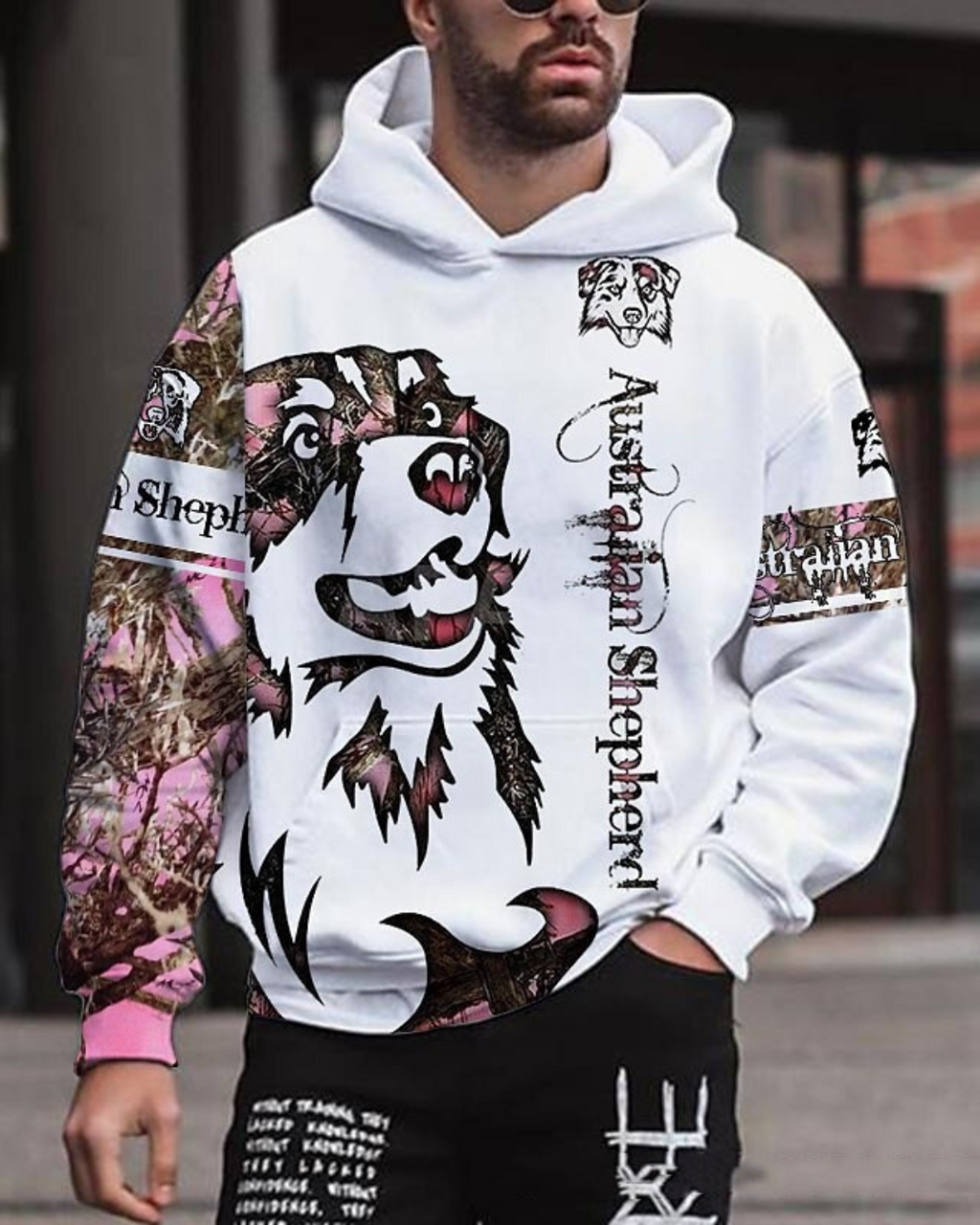 Spring 3D Printed Hooded Long Sleeve Sweater