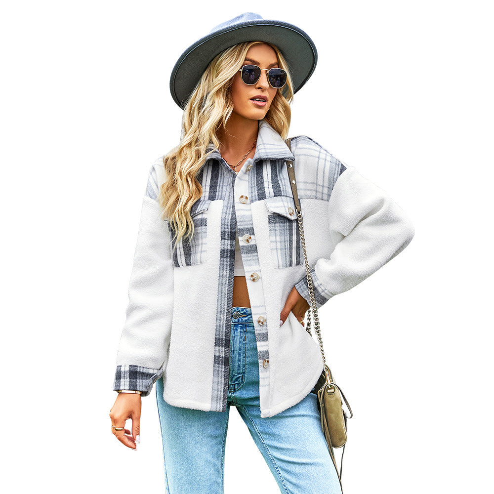 Women's Fashionable Casual Elegant Plaid Shirt