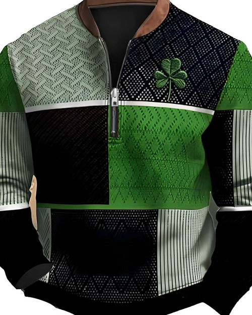 3D Digital Printing St Para Festival Half Zipper Sweatshirt