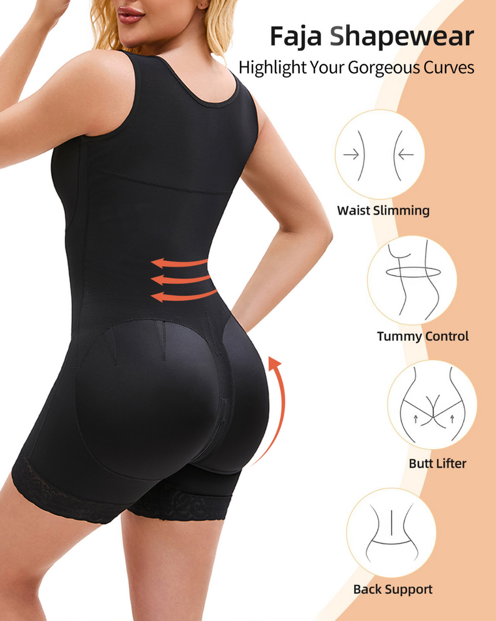 Fajas Colombiana Shapewear Jumpsuit For Women Tummy Control Post Surgery Full Body Shaper Butt Lifter With Zipper Crotch Skims bodysuits Elegant