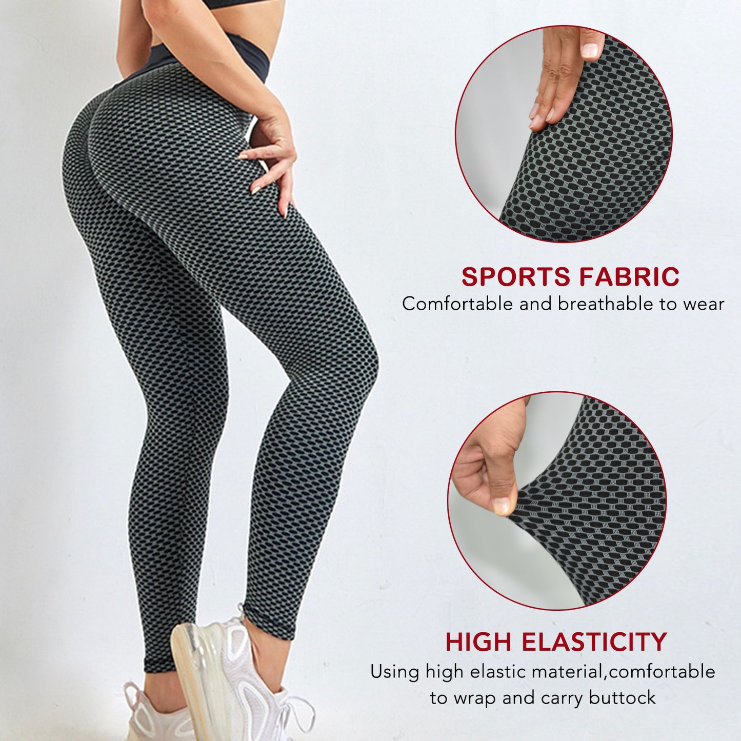 TIKTok Leggings Women Butt Lifting Workout Tights Plus Size Sports High Waist Yoga Pants