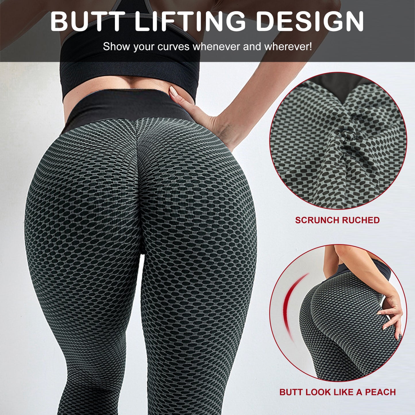 TIKTok Leggings Women Butt Lifting Workout Tights Plus Size Sports High Waist Yoga Pants