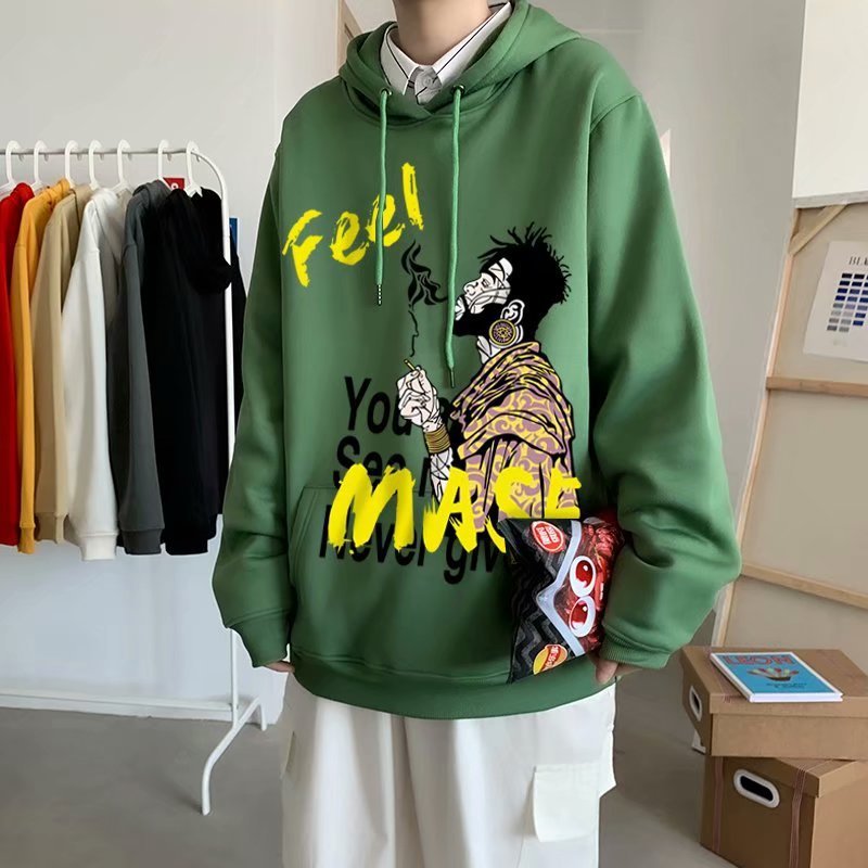 Polar fleece hooded sweatshirt