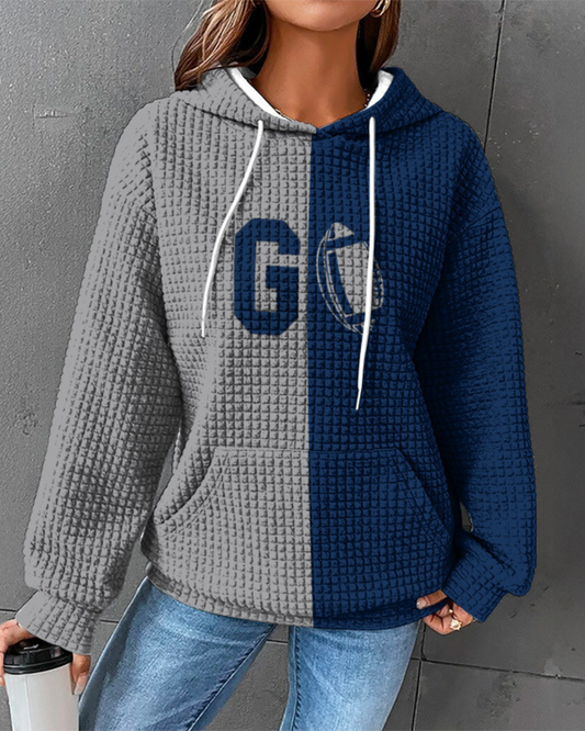 Waffle Sweater Hooded Sweaters Women's Clothing