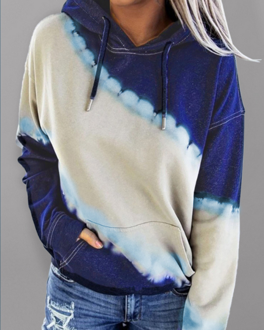 Women's Gradient Tie Dye Hoodie Long Sleeve Sweatshirt