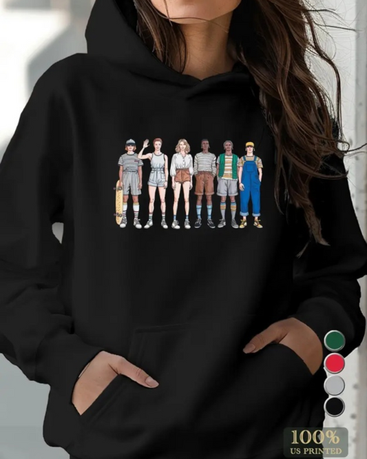 Illustration Six Unique Characters Women's Hoodies