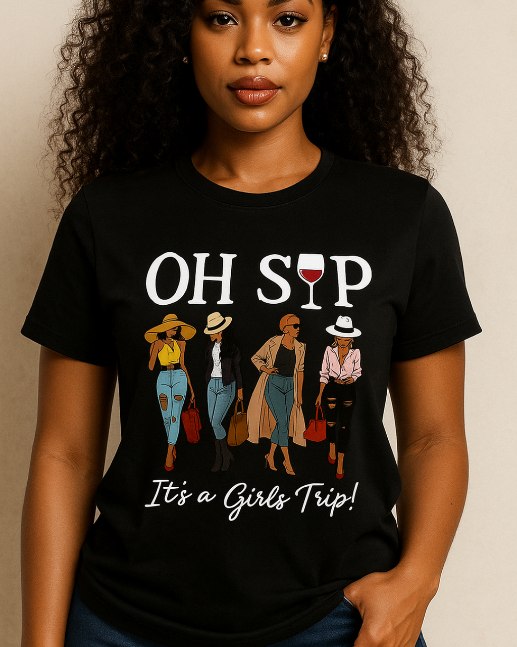 Graphic Round Neck Short Sleeve T-Shirt