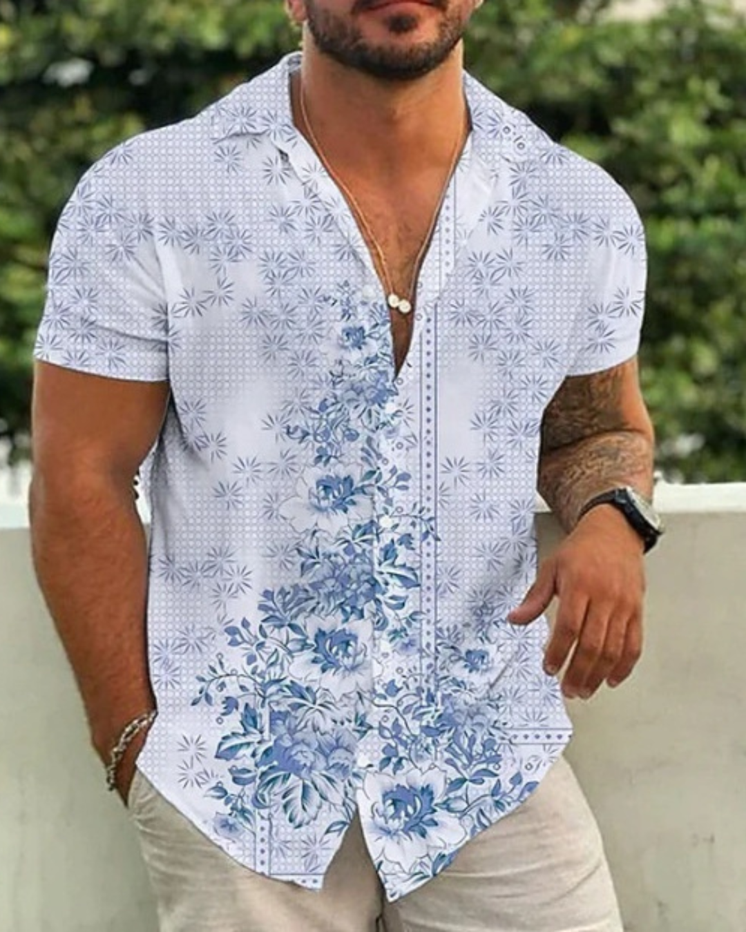 Printed Fashion Short Sleeve Polo Shirt