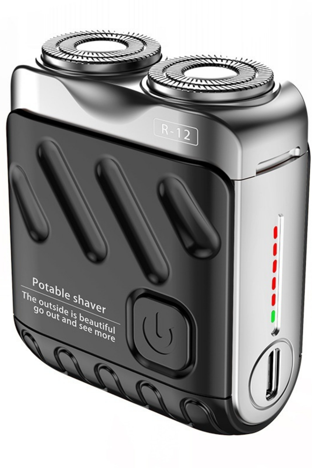 Portable Rotary Dual Ring Electric Shaver Men Travel Mini Shaver Double Floating Magnetic Blade Head Rechargeable Pocket Razors