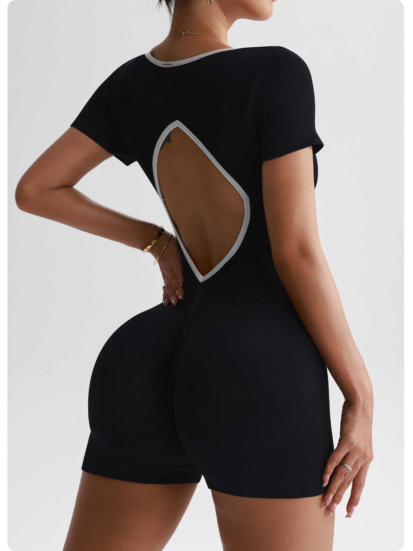 Seamless Yoga Jumpsuit Hip-lifting Backless Corset