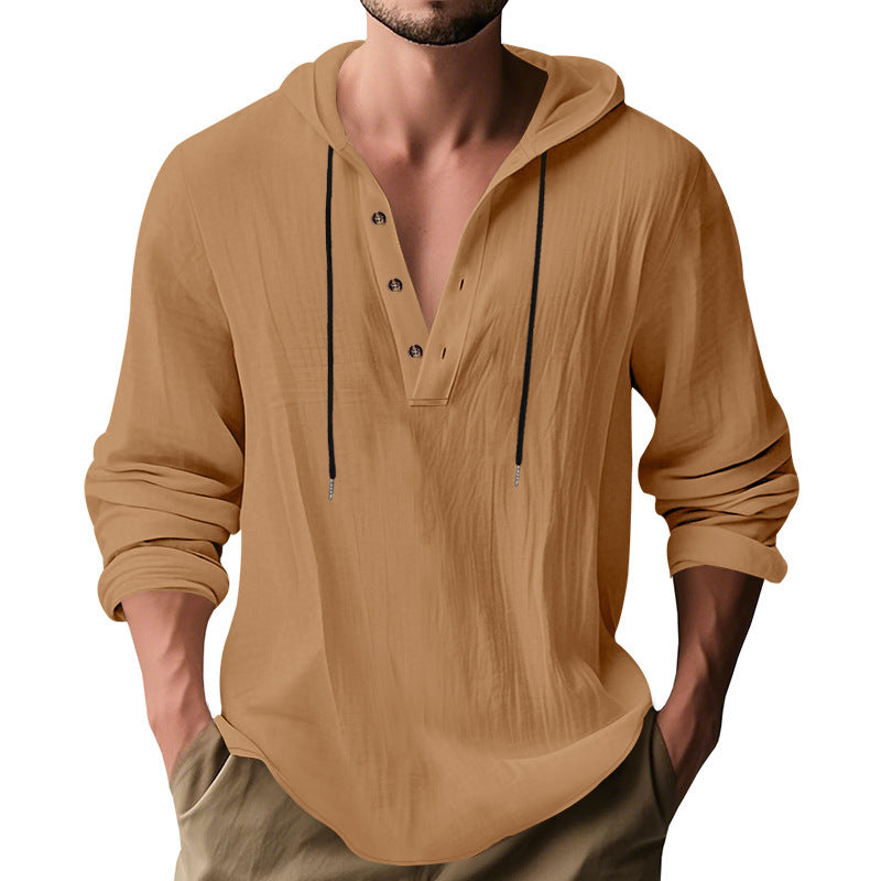 Hooded Casual Loose-fitting T-shirt Sweater For Men
