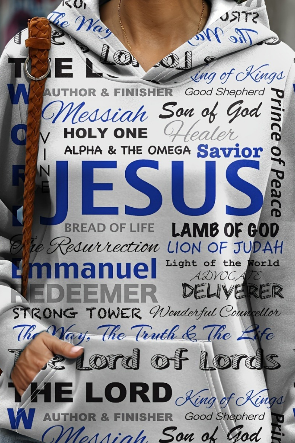 European And American Letter Print Hoodie Casual Kangaroo Pocket Long Sleeve Sweatshirt