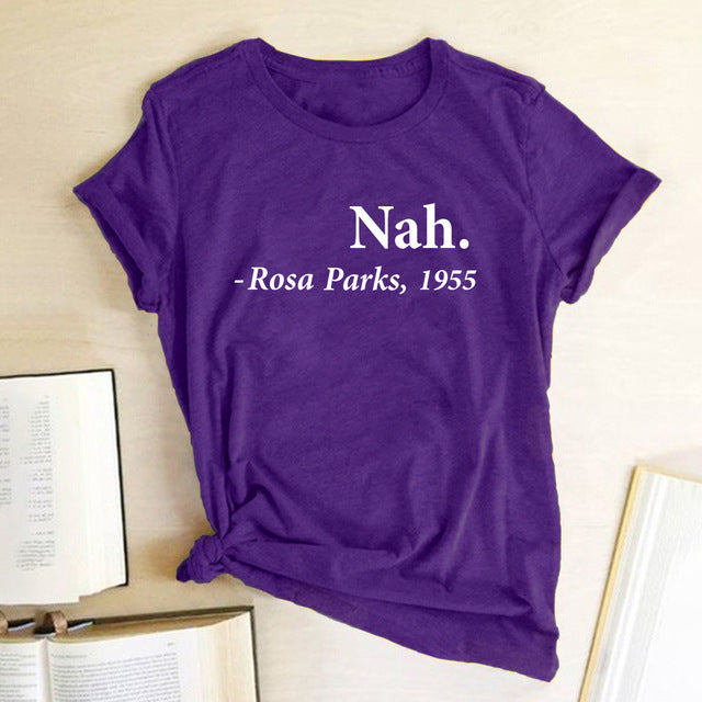 Multicolor Cartoon Pattern Female Print T-shirt