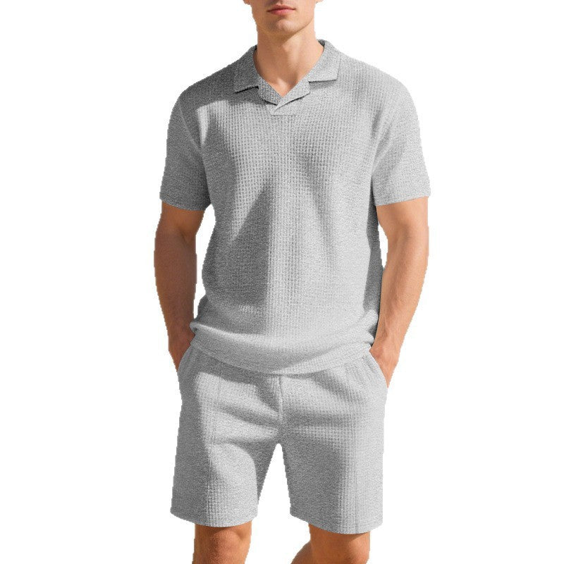 Loose Polo Shirt Casual Short-sleeved Shorts Suit