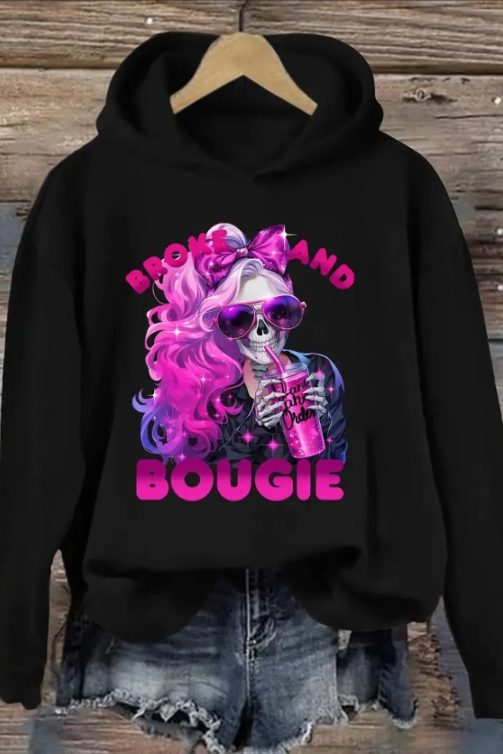 Vibrant Skull Print Hoodie - Fashion Hoodies For Women - Soft, Casual, And Cozy Hooded Sweatshirt For Winter & Fall Seasons With Relaxed Fit