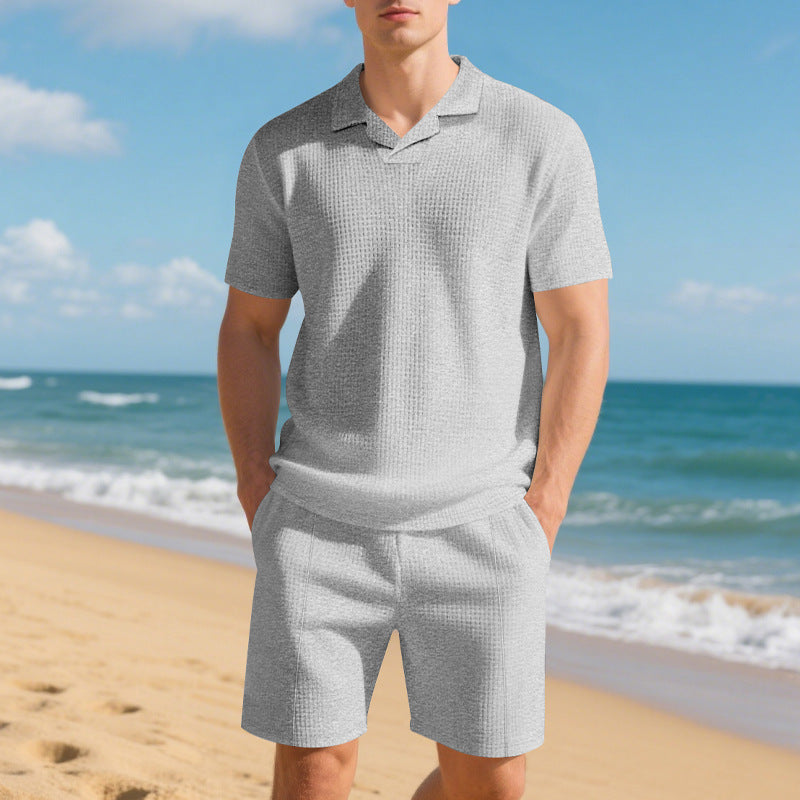 Loose Polo Shirt Casual Short-sleeved Shorts Suit