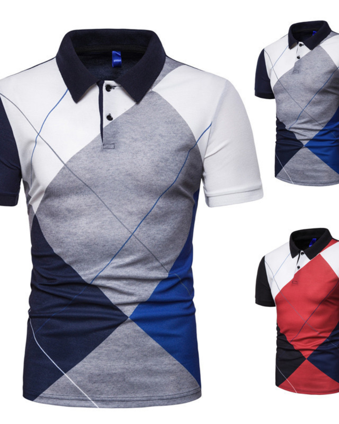 Printed Short-sleeved Lapel T-shirt POLO Shirt