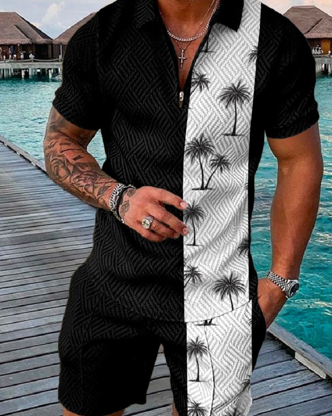 Printed Street Casual Loose Men's And Women's Polo Shirts