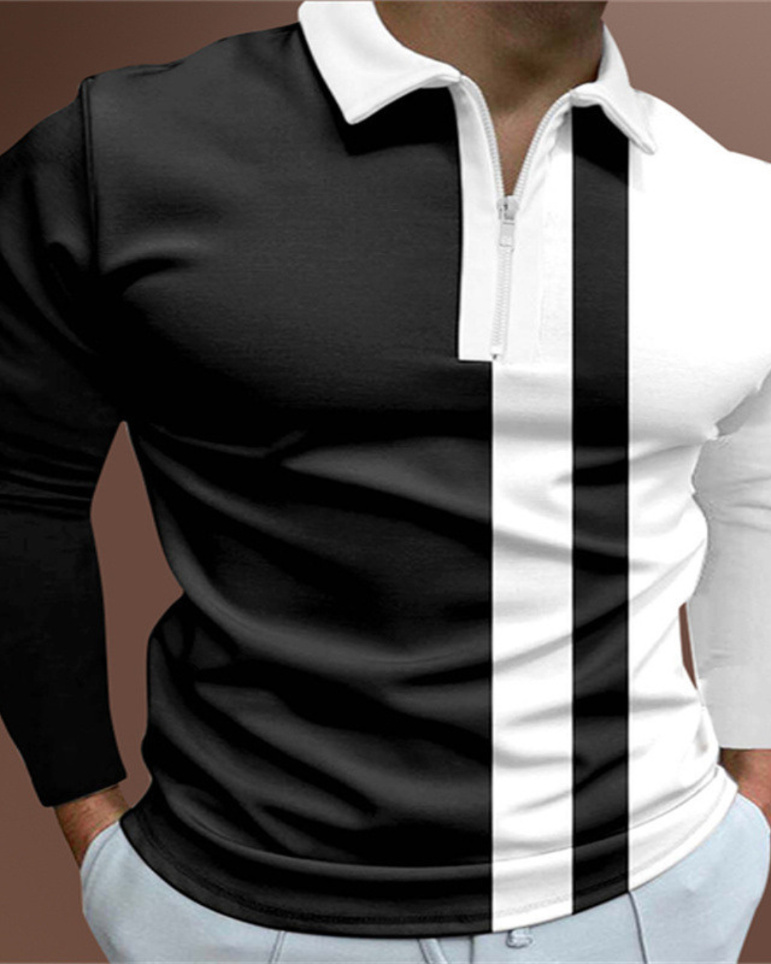 Men's POLO Shirt Striped Printed Short Sleeve T-Shirt Lapel Shirt