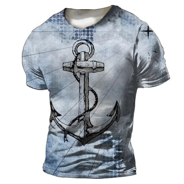 Men's Casual Loose Short Sleeves T-shirt Round Neck