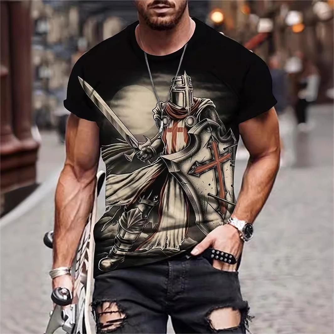 3D Printed T-shirt Men's Summer Casual Breathable Short Sleeve Top