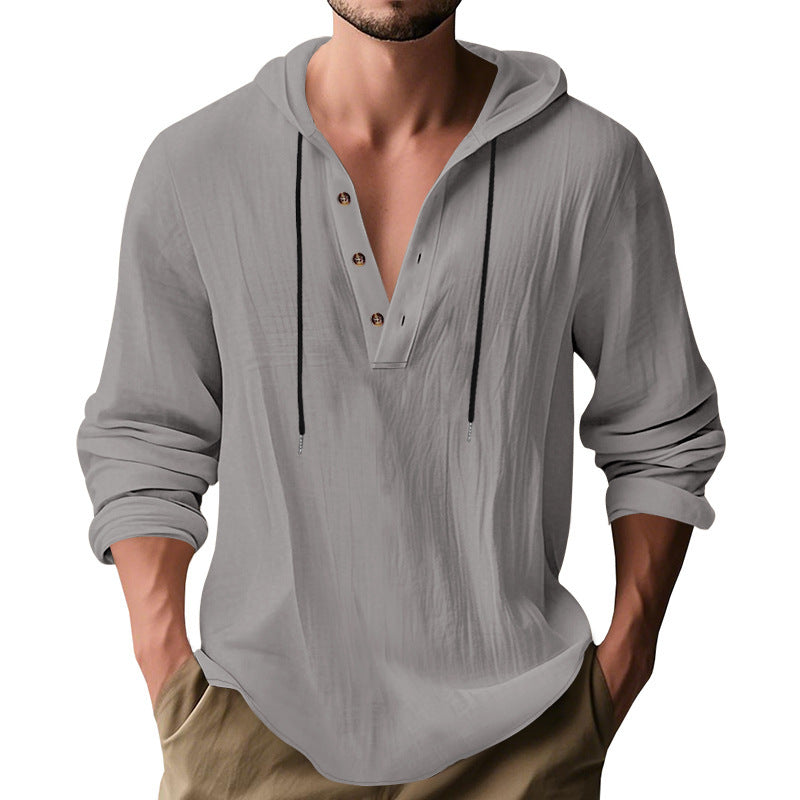 Hooded Casual Loose-fitting T-shirt Sweater For Men