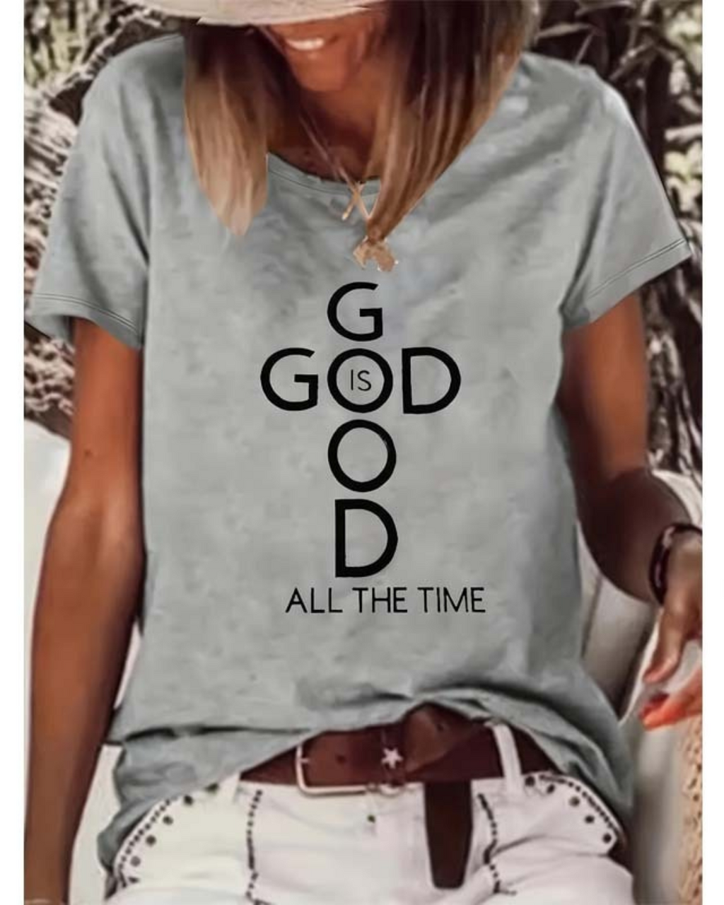 Women's Letter Print Short Sleeve T-Shirt - Casual Round Neck Summer Tee