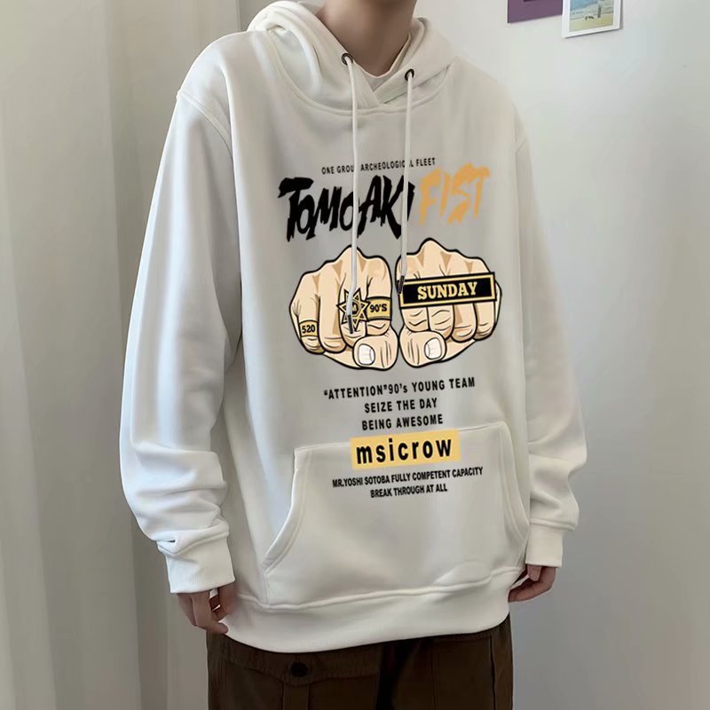 Polar fleece hooded sweatshirt