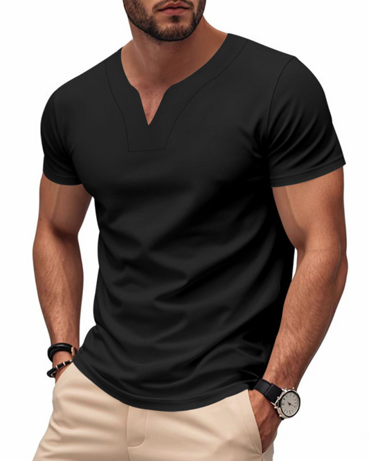 Quick-drying Skin-friendly Loose Solid Color Short Sleeve