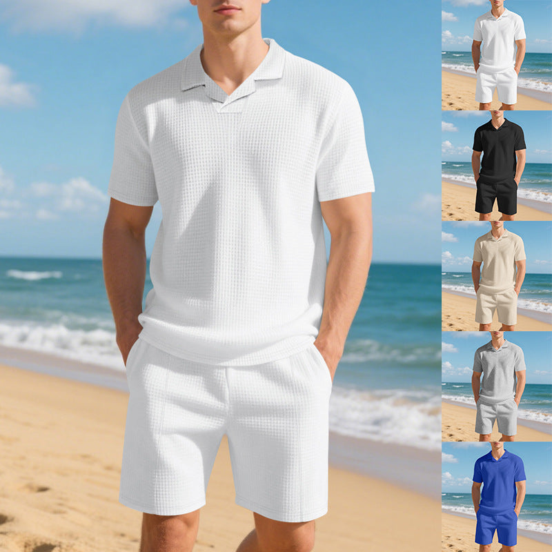 Loose Polo Shirt Casual Short-sleeved Shorts Suit