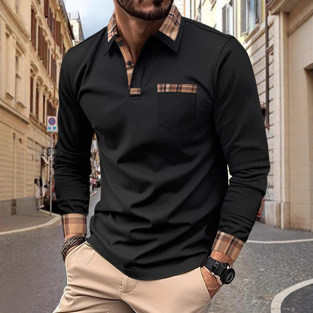 Men's Fashion Casual Solid Color Sports Polo Shirts