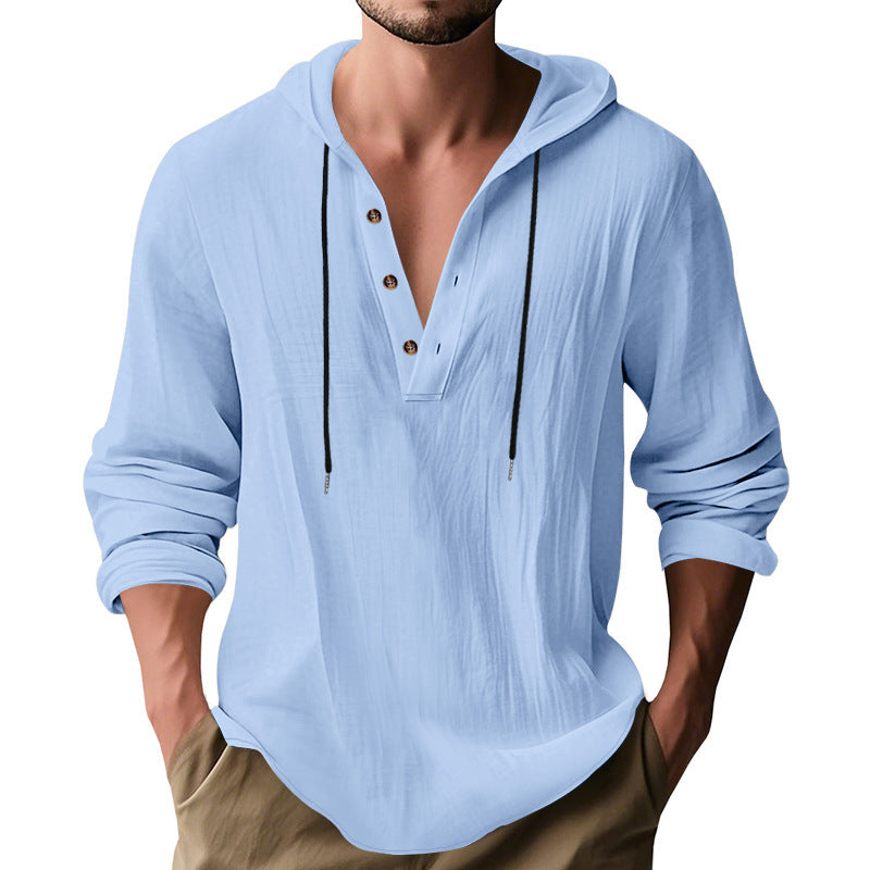 Hooded Casual Loose-fitting T-shirt Sweater For Men