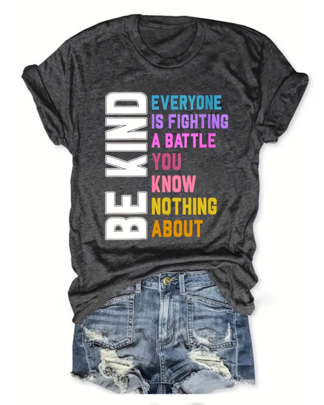 Women's Round Neck Short Sleeve T-Shirt With Slogan Print, Casual Summer Top