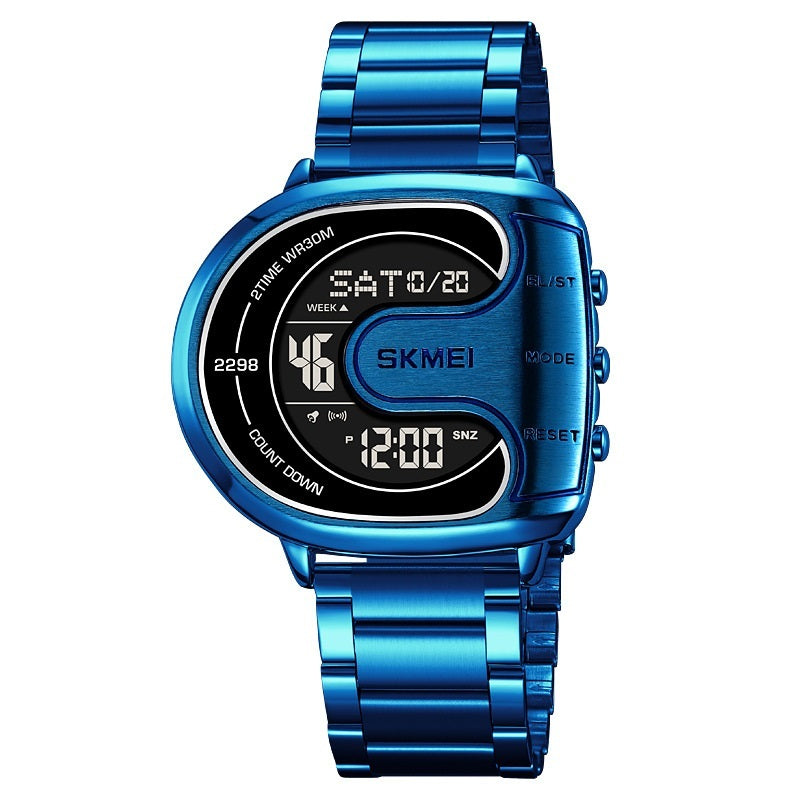 U-shaped Dial Creative Men's Multifunctional Waterproof Electronic Watch