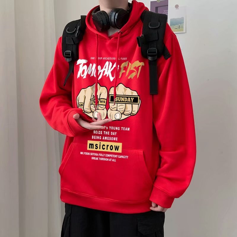 Polar fleece hooded sweatshirt