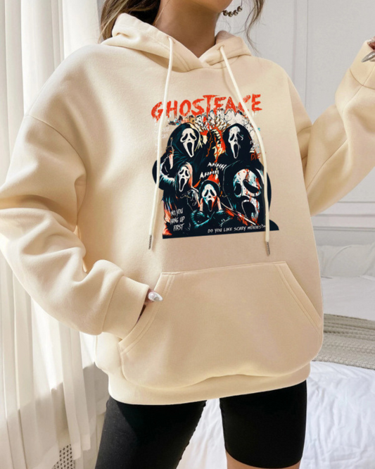 Casual  Ghost Print Hoodie