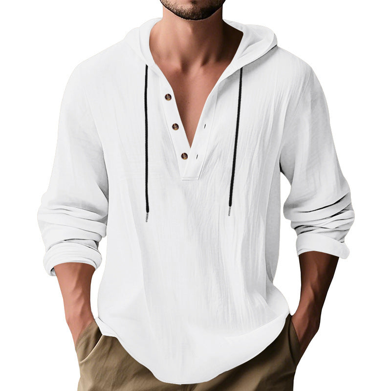 Hooded Casual Loose-fitting T-shirt Sweater For Men