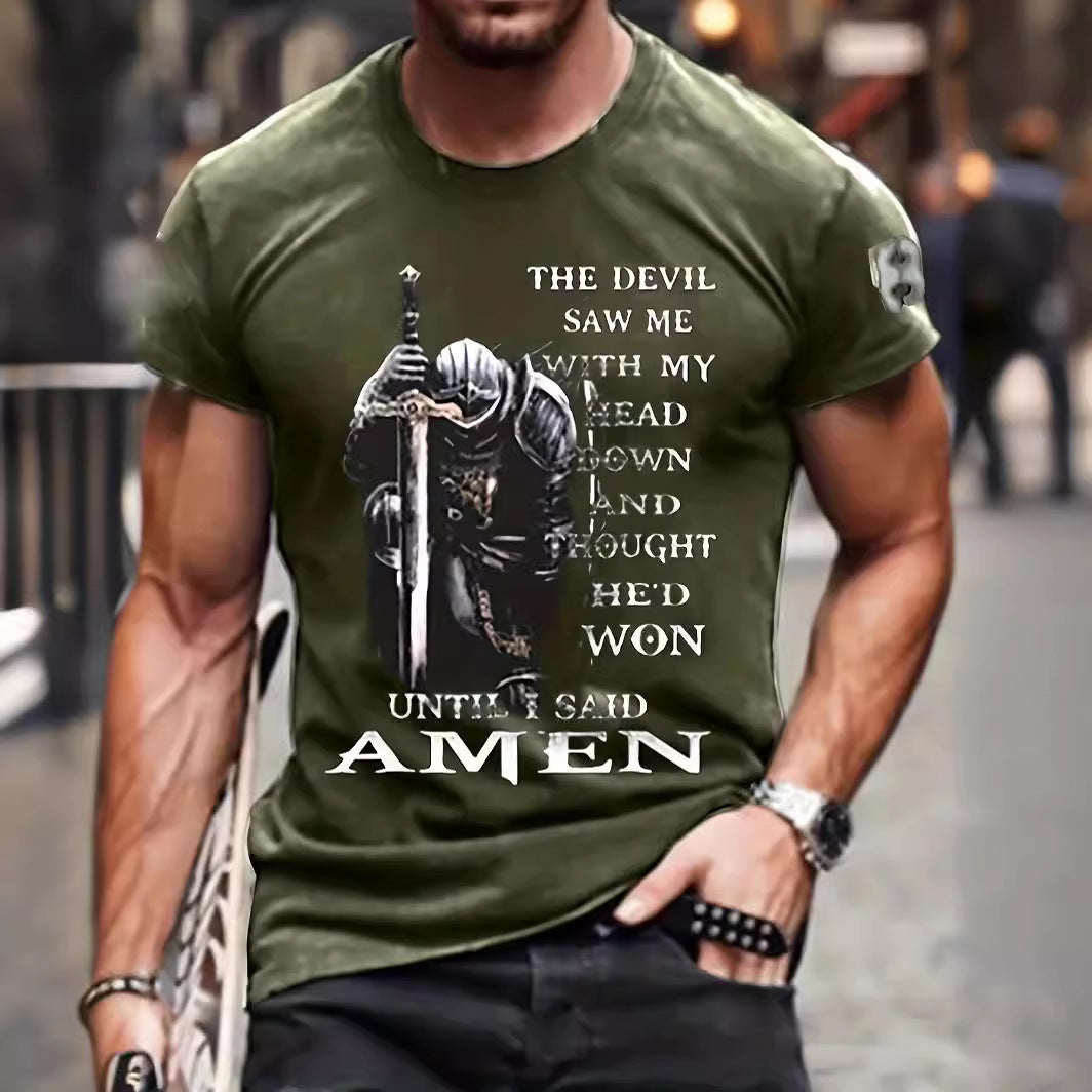 3D Printed T-shirt Men's Summer Casual Breathable Short Sleeve Top